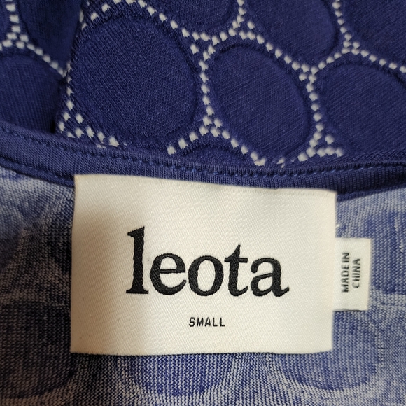 Leota Luxe Jacquard Navy Circle Dress - Picture 5 of 7